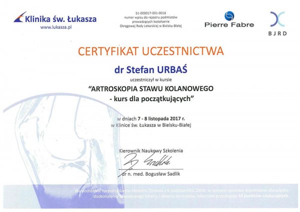 Haluksy: Certyfikat Stefan Urbaś